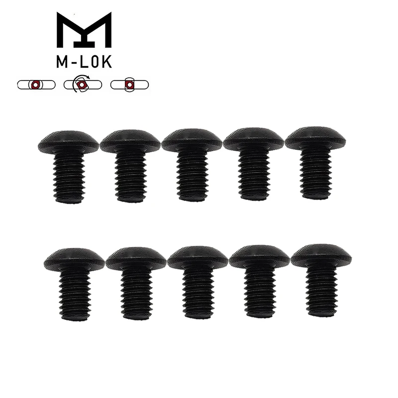 10 sztuk/partia M-LOK śruba i nakrętka zamiennik dla MLOK Handguard Rail sekcje akcesoria do pistoletów myśliwskich