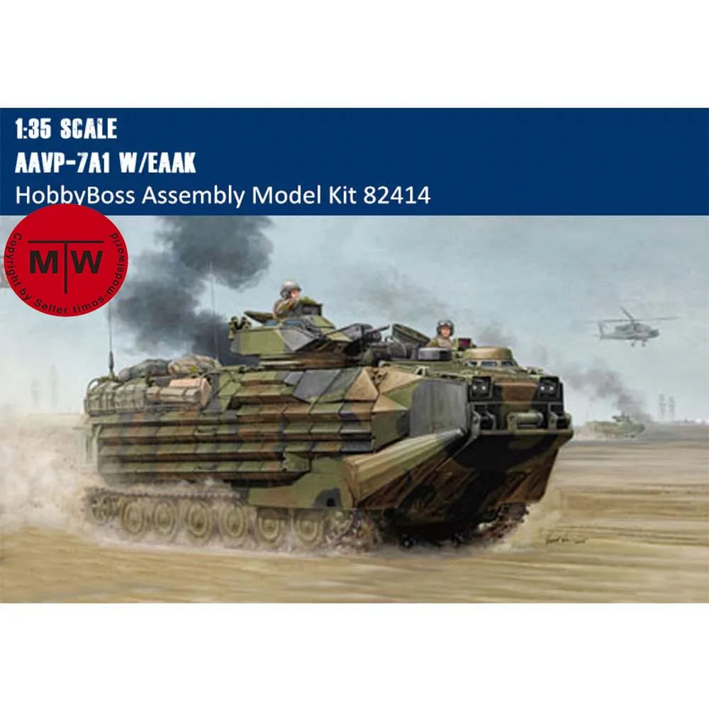 

HobbyBoss, масштаб 82414, 1/35, AAVP-7A1 w/EAAK w/Полный Интерьер, военная пластиковая сборка, наборы моделей