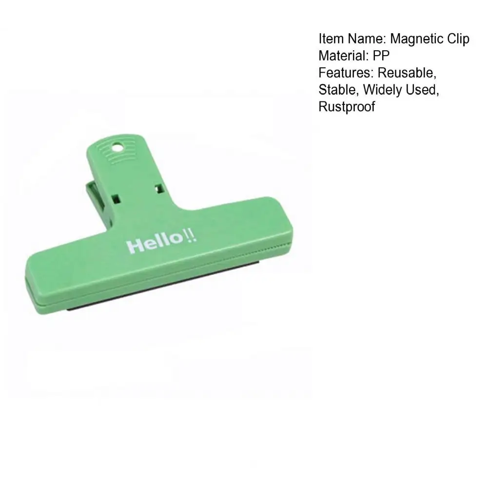 Refrigerator Magnetic Clip Whiteboard Fridge Magnetic Clamp Anti-Scratch Sticky Pads Strong Memo Recipe Holder Food Sealing Clip
