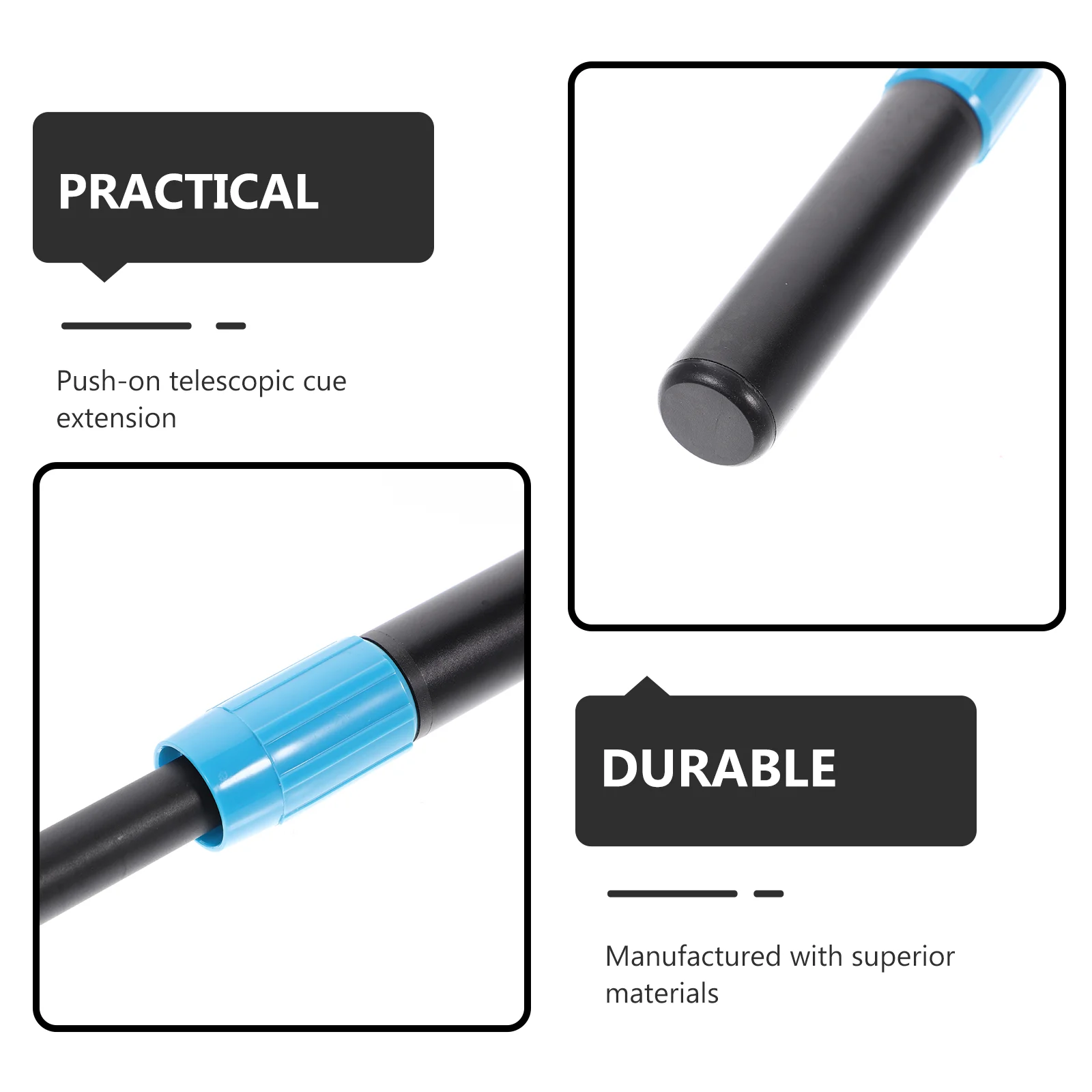 Plastic Alloy Telescopic Cue Extension for Billiard Pool Snooker Balls Accessories Entertainment