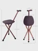 Sticks Folding Walking Cane with Seat for Seniors & Adults, 80-90cm Adjustable Cane Chair, Lightweight Aluminum Supports 136kg 6