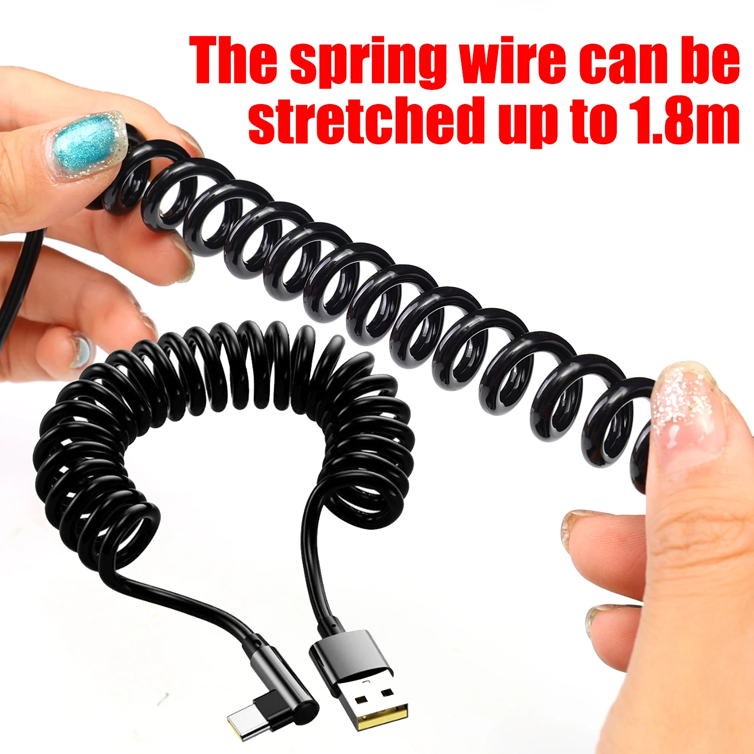 Ultra-Fast USB Type-C 120W Quick Charge Retractable Cable