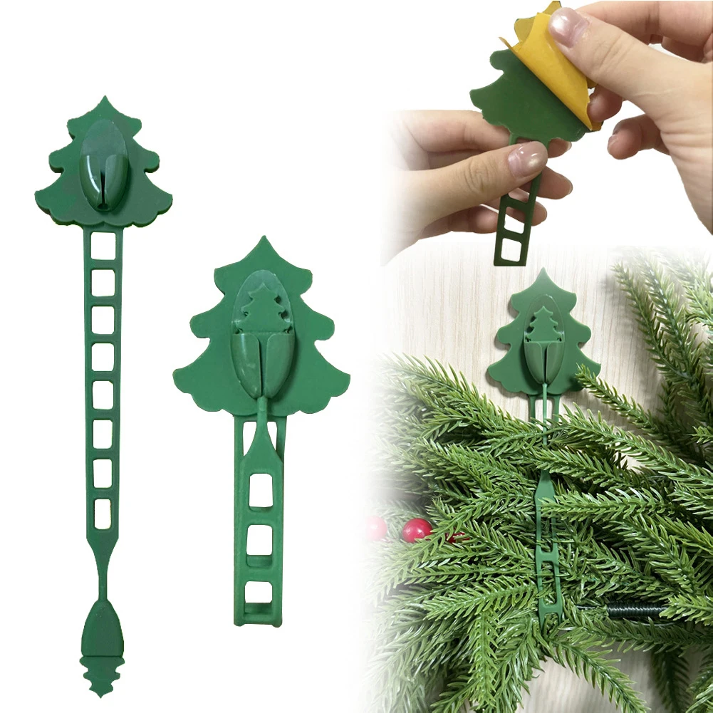 1/6pcs Christmas Wreath Silicone Hanger Hook Christmas Decoratiive Garland Hanger Front Door Garland Ties For Closet Wall