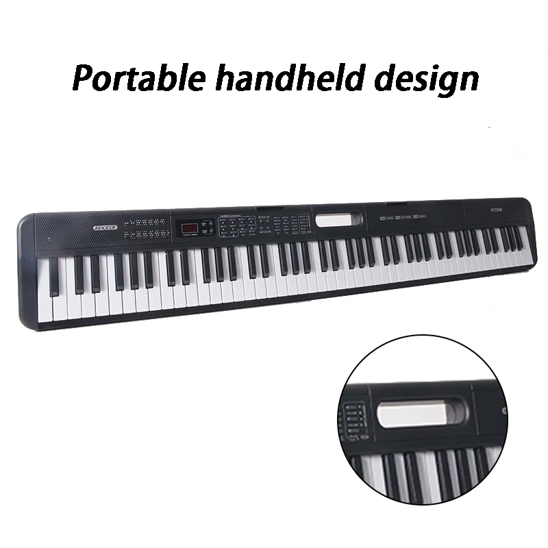 Portable 88 Key Electronic Organ Bluetooth MIDI Electronic Piano Children's Beginner Keyboard Musical Instrument Synthesizer