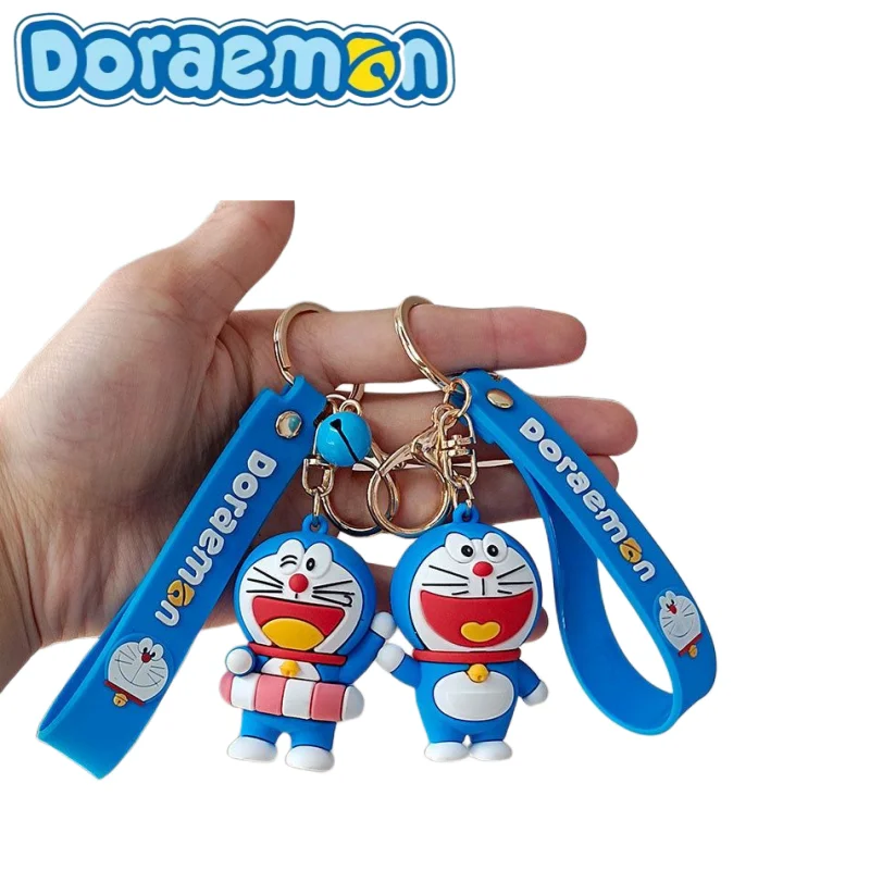 

Doraemon Anime Cartoon Kawaii Cute Jingle Cat Doll Female Key Pendant Retro Personality New Fashion School Bag Pendant Jewelry