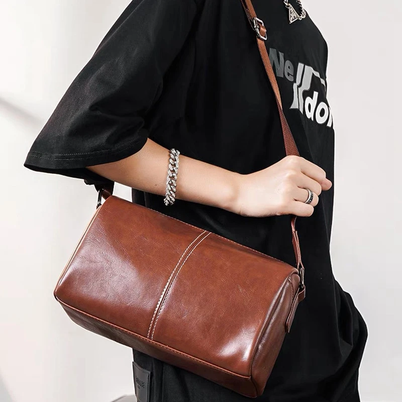 Fashionable New Shoulder Bag 2023, Simple And Casual Small Square Bag, Large Capacity, High-End Feeling, Crossbody Men's Bag