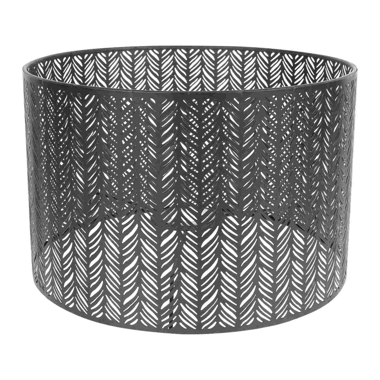 

Decorative Drum Lamp Shade Hollow Out Metal Lamp Shade E27/ E14 Clip Bulb Replacement Lamp Cover Ceiling Pendant Fixture Table
