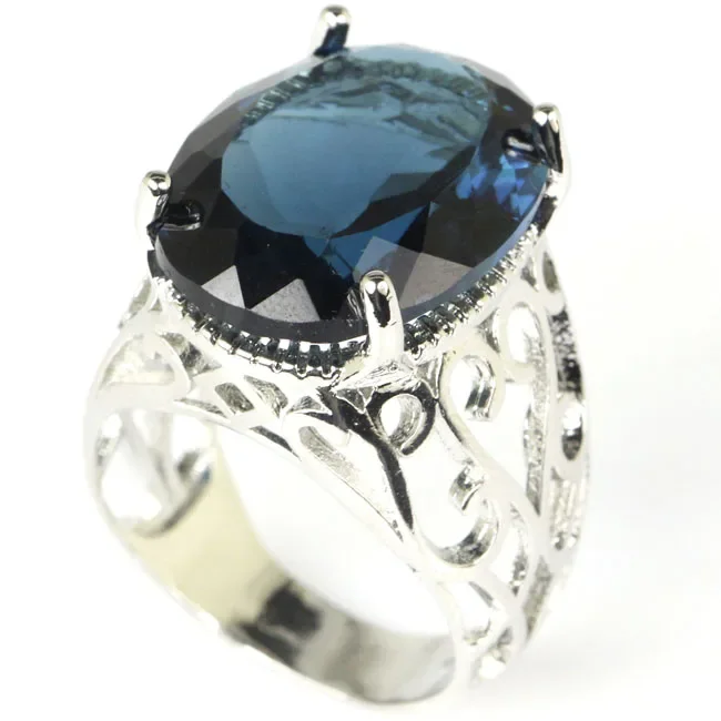 8g Customized 925 SOLID STERLING SILVER  Rings London Blue Pink Tourmaline Tsavorite Garnet Amethyst  Wedding Sz 5.5-10