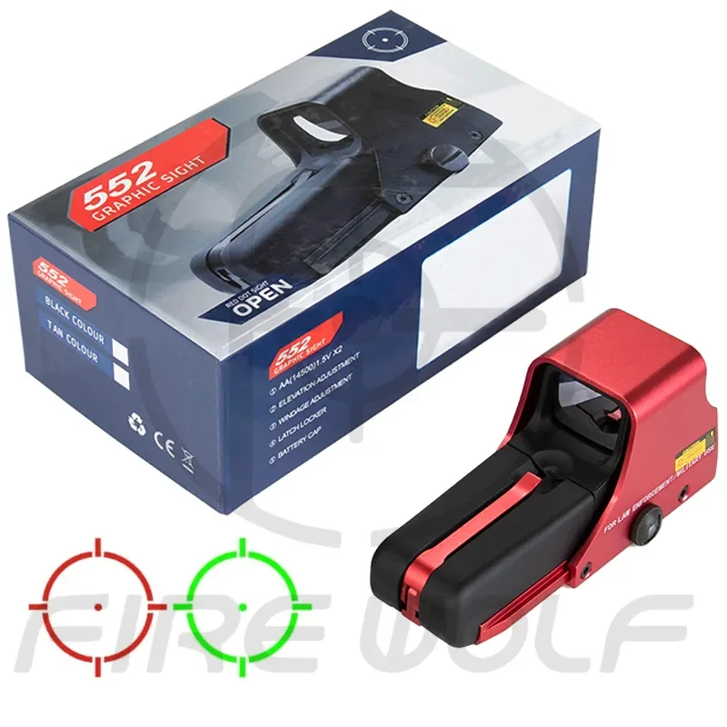 Red Dot Sight 551 552 553 Red Green Dot Holographic Sights Scope Hunting Reflex Sight Riflescope with 20mm Mount