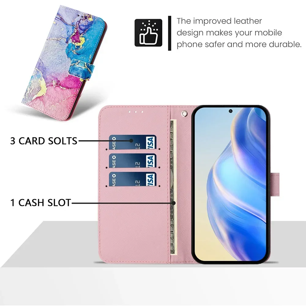 Leather Flip Wallet Phone Case with Card Slot Holder - Elegant Design and Durable Back Cover
