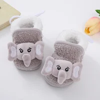 Babies' Snow Boots Cotton-padded Shoes  Toddler Soft-soled Shoes Boys Girls Plush Cartoon Decoration Patchwork Non-skid Shoes 2