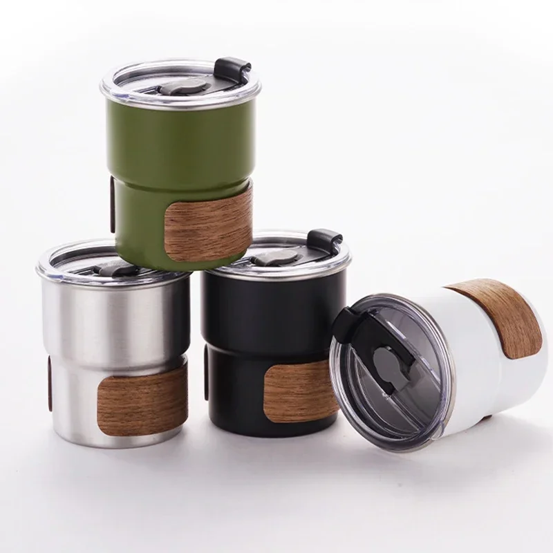300ml Stainless Steel Coffee Mug with Lid for Outdoor Camping coffee cup,coffee mug