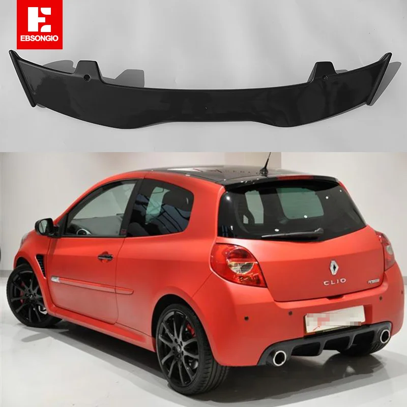 Spoiler Sul Tetto Posteriore Per Renault Clio 3 Rs Sport Spoiler 2006 2007 2008 2009 2010 2011 2012 Abs Plastica Carbon Look Clio Ala Superiore
