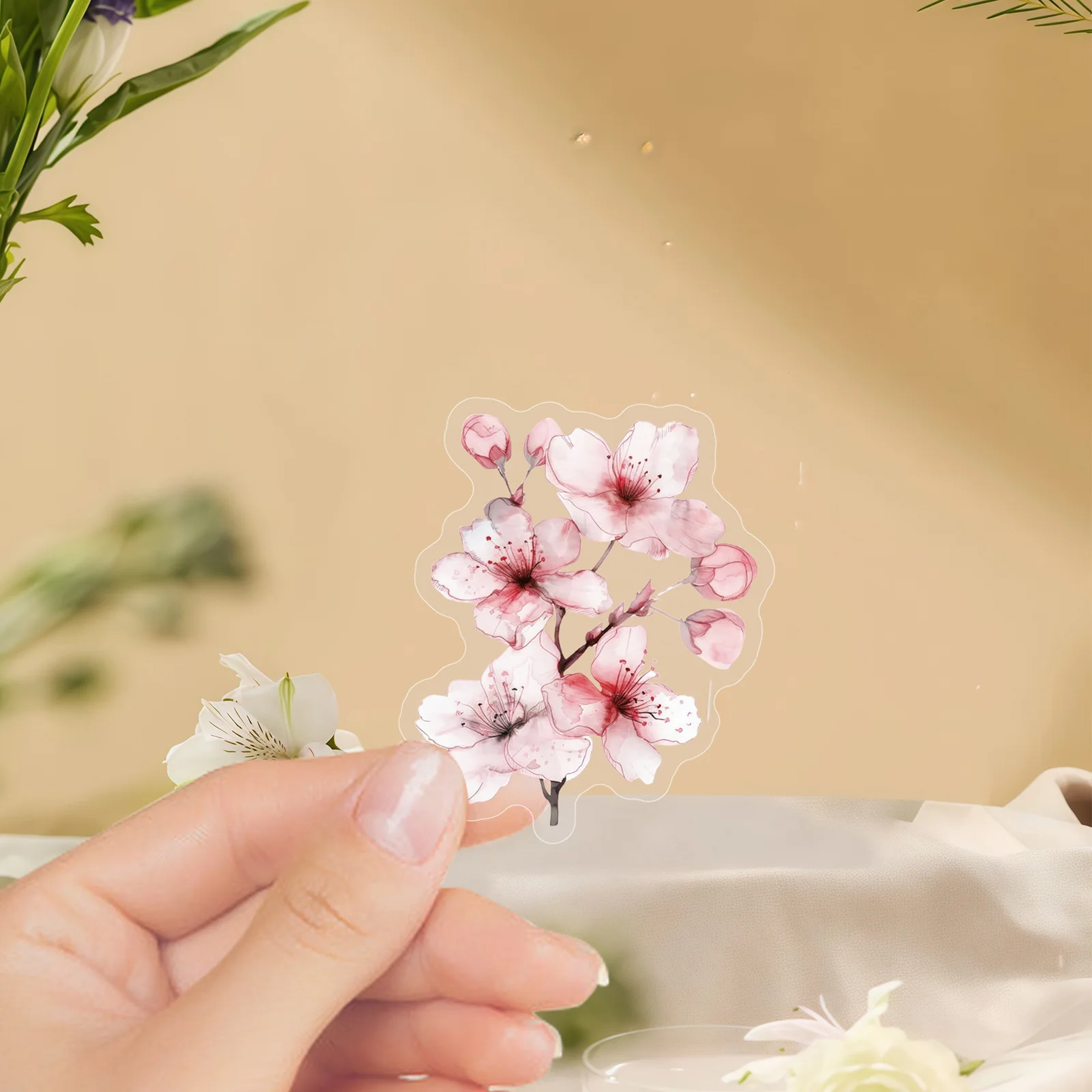 50PCS 꽃 꽃다발 디자인 스티커 낙서 스티커 DIY 일기 전화 케이스 수제 스크랩북 미적 스티커