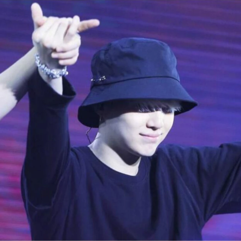 Unisex Ring Bucket Hat Men Women K Pop 