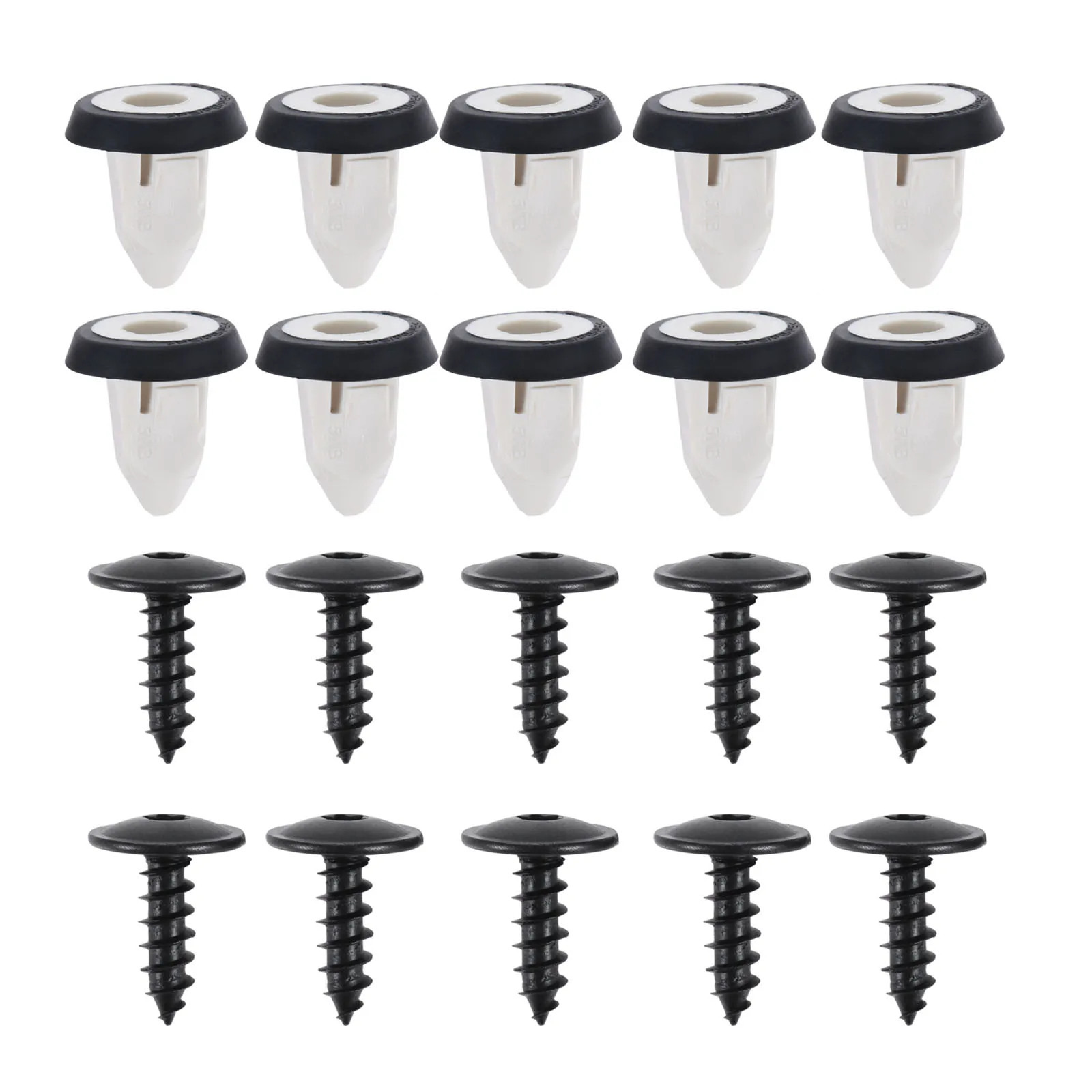 범퍼 스커트 Torx 나사 클립 및 나사 고정 클립, 상단 헤드 직경 14mm, 20 개