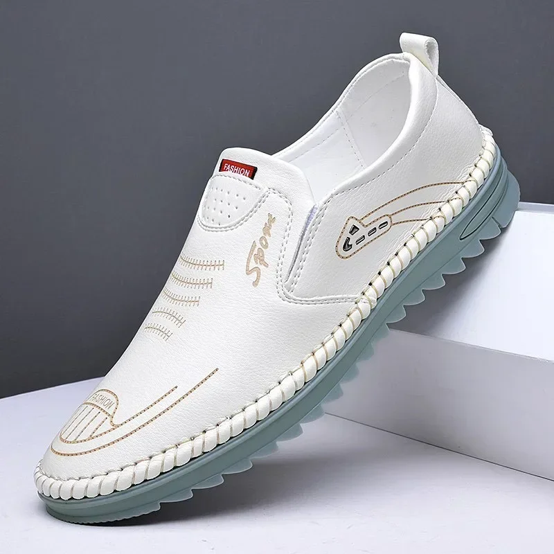 High Quality Men Shoes Handmade Leather Footwear Male Casual Business Flats Outdoor Soft Soled Travel Sneakers Brand Moccasins - Image 5