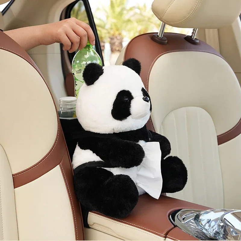 Cartoon Cute Car Tissue Box Creative Car Armrest Box Garbage Can 2 In 1 Tissue Bag Multi-functional Storage Bag For Home Office