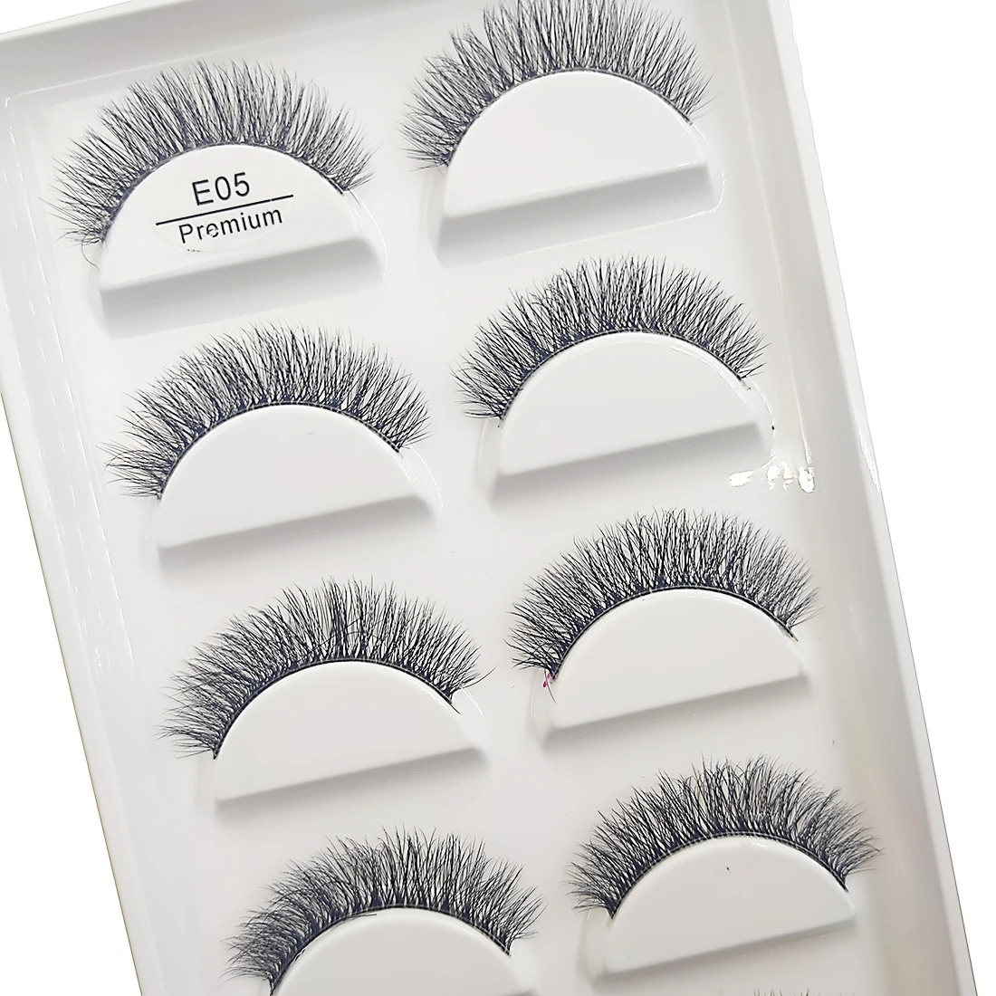 Transparent 3D Mink Eyelashes, Natural Clear False Eye Lashes, Soft Invisible Eyelash, Wispy Makeup Faux Cils, H13 X08, 5 Pairs 2