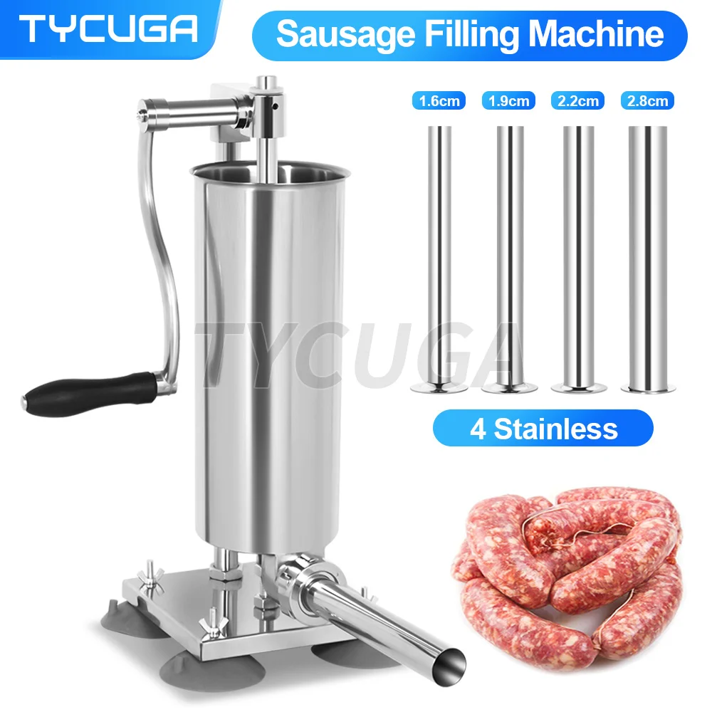 

Manual Sausage Stuffer Filler Maker Meat Filling Machine VerticalStainless Steel Machine Sausage Maker Sausage Syringe Filler