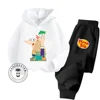 2024 Phineas and Ferb Cartoon Themed Collection Fashionable and Affordable Children's Spring and Autumn Long Sleeve Hoodie Set 2