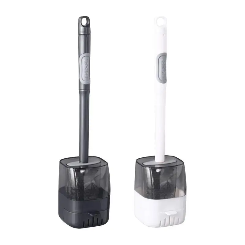 

Силиконовая щетка для унитаза с настенным креплением, многоразовый держатель для скраба, с плоской головкой, для ванной комнаты