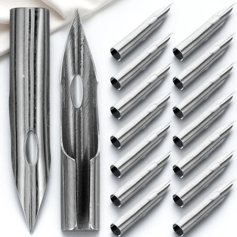 30Pcs Pen Nibs Calligraphy Fountain Pen Replacement Metal Tips Smooth Writing Suitable for Students Practice Signing