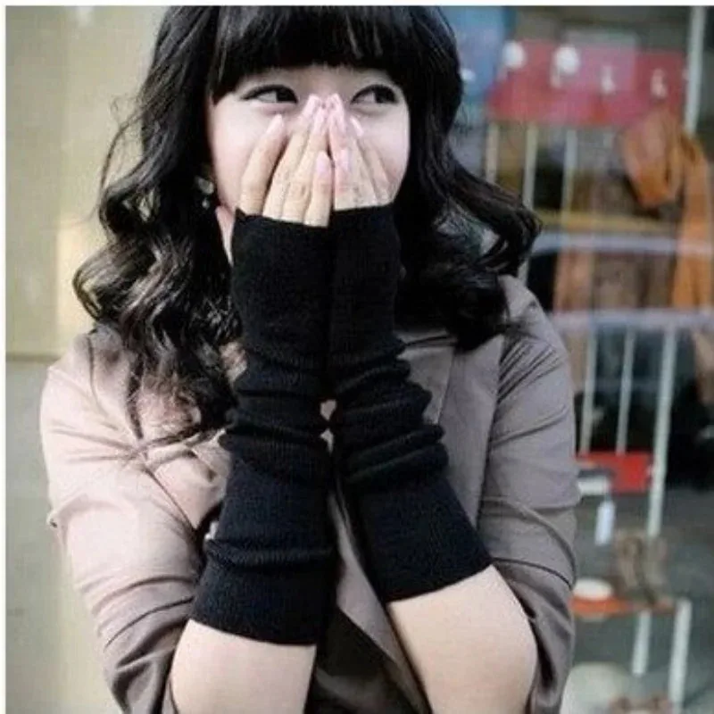 Knitted Long Fingerless Gloves fingerless gloves
