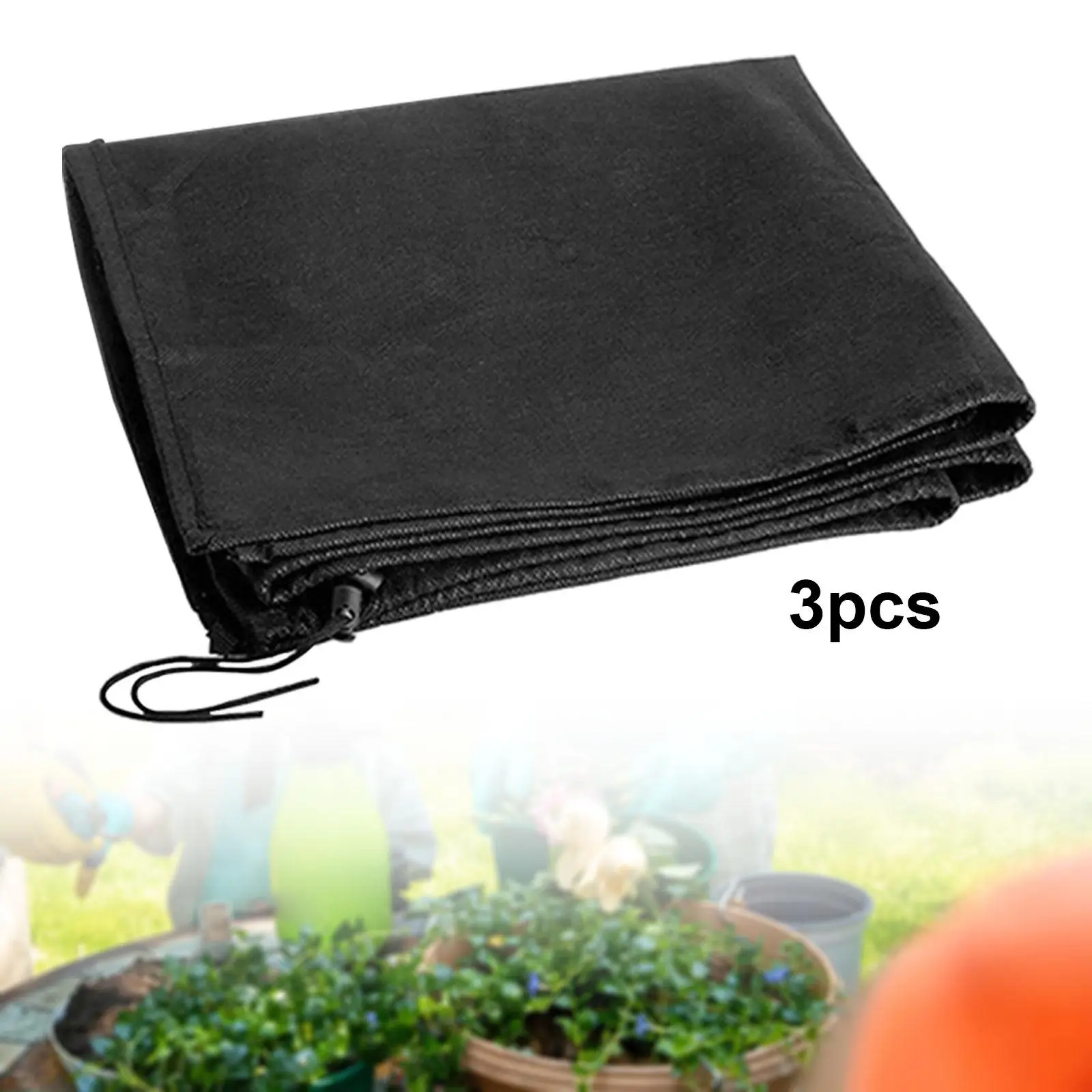 

3x City Pickers Replacement Covers Horticultural Accessories Black for Garden Mulch Gardening Tools Easy to Store 20"x24"