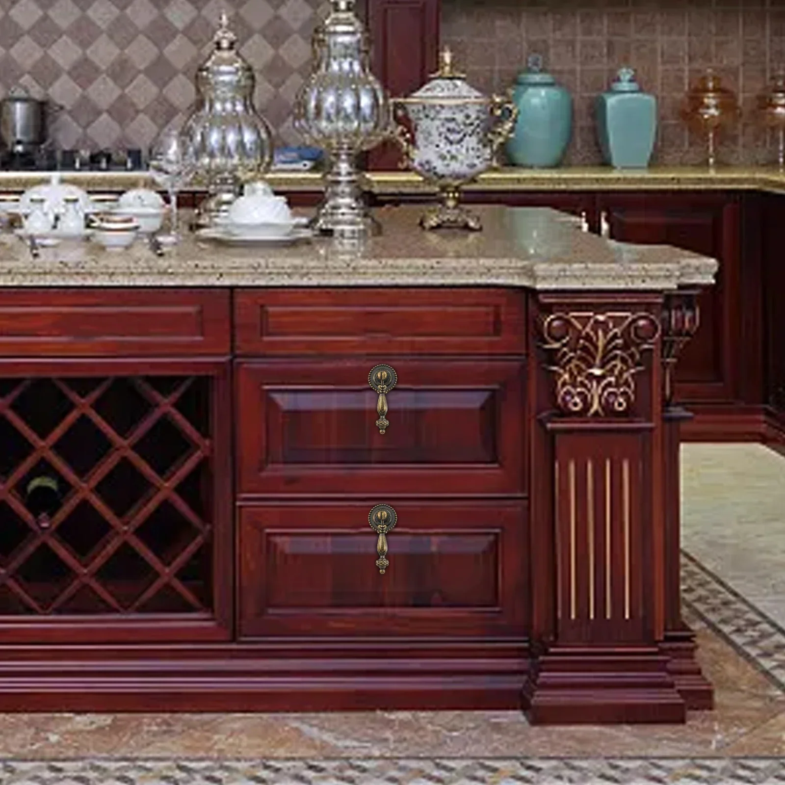 Antique Bronze Antique European Classical Old-fashioned Kitchen