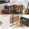 L Shaped Computer Desk - Gaming Corner 50 Inch PC White Writing Study Student Table with Wooden Desktop CPU Stand Side Bag 5