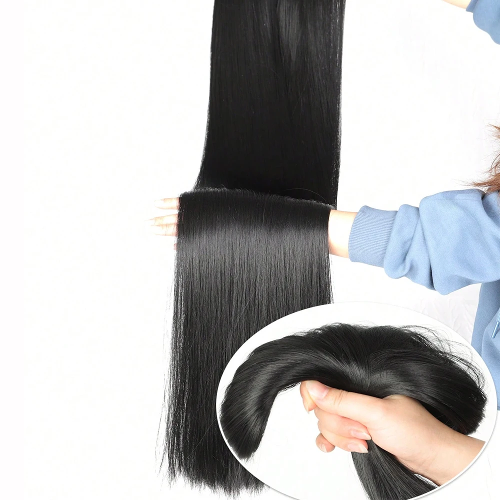 Synthetic Long Straight Hair 5 Clips Hair Extensions Ponytail Extension For Ladies Girls 40/24 Inches Clip In Extensions hair extensions