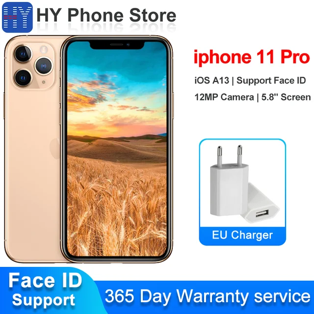 Apple iPhone 11 pro 64GB/256GB ROM Unlocked A13 Bionic Chip 5.8" 2436 x 1125 Screen 12MP+12MP Camera With Face ID