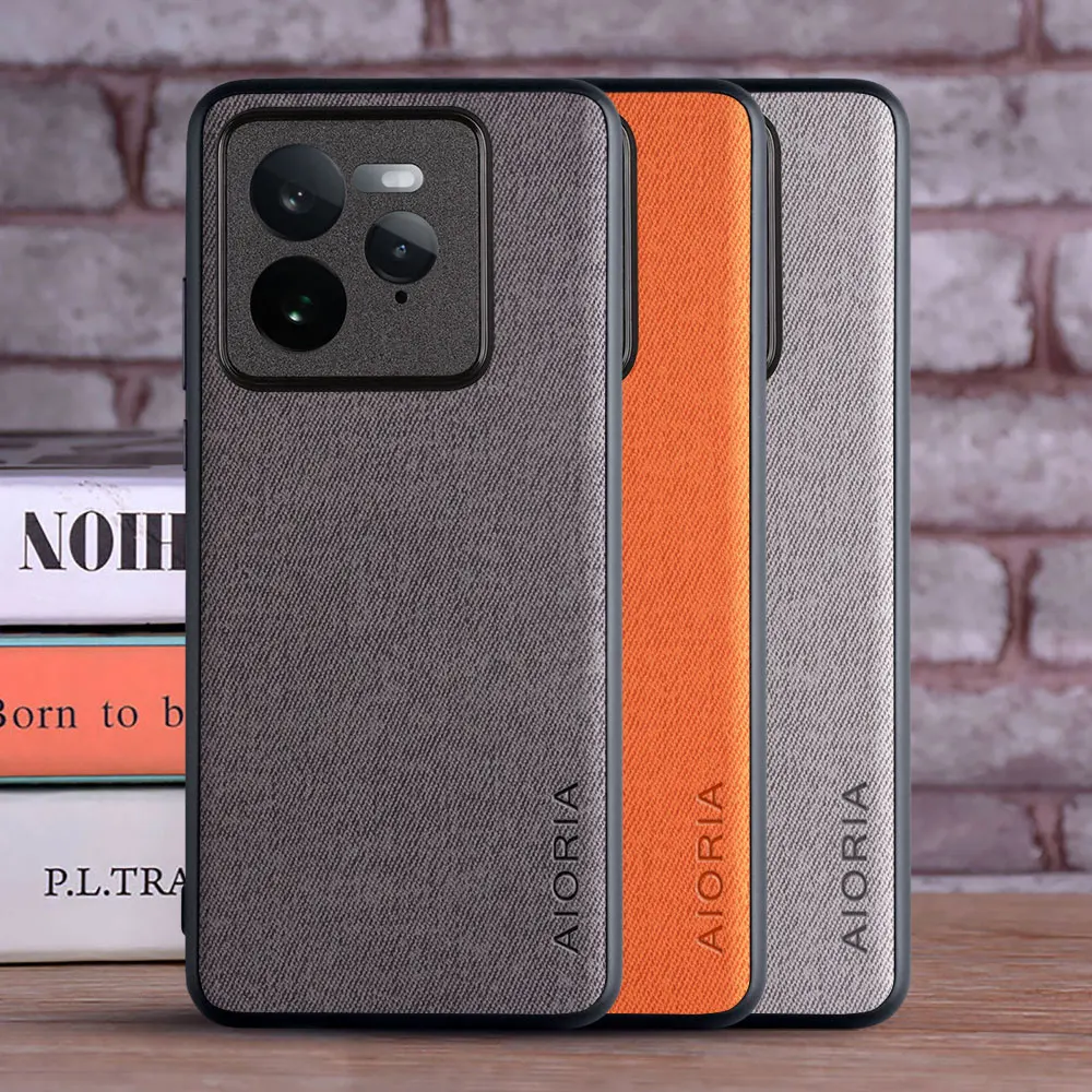 Textile Leather Hard Material Phone Case Cover