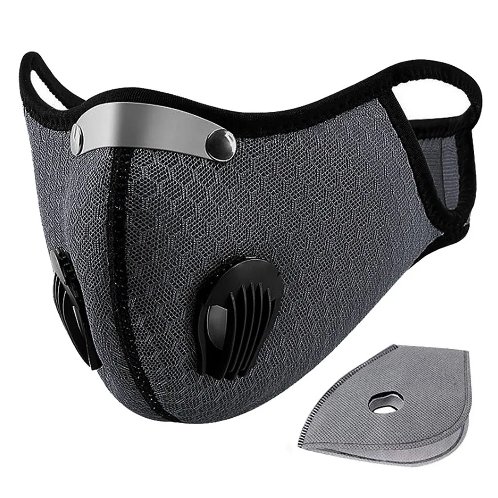 Half Face Reusable Respirator Activated Carbon Outdoor Cycling Mask With 1 Filters 1 Mask Filter
