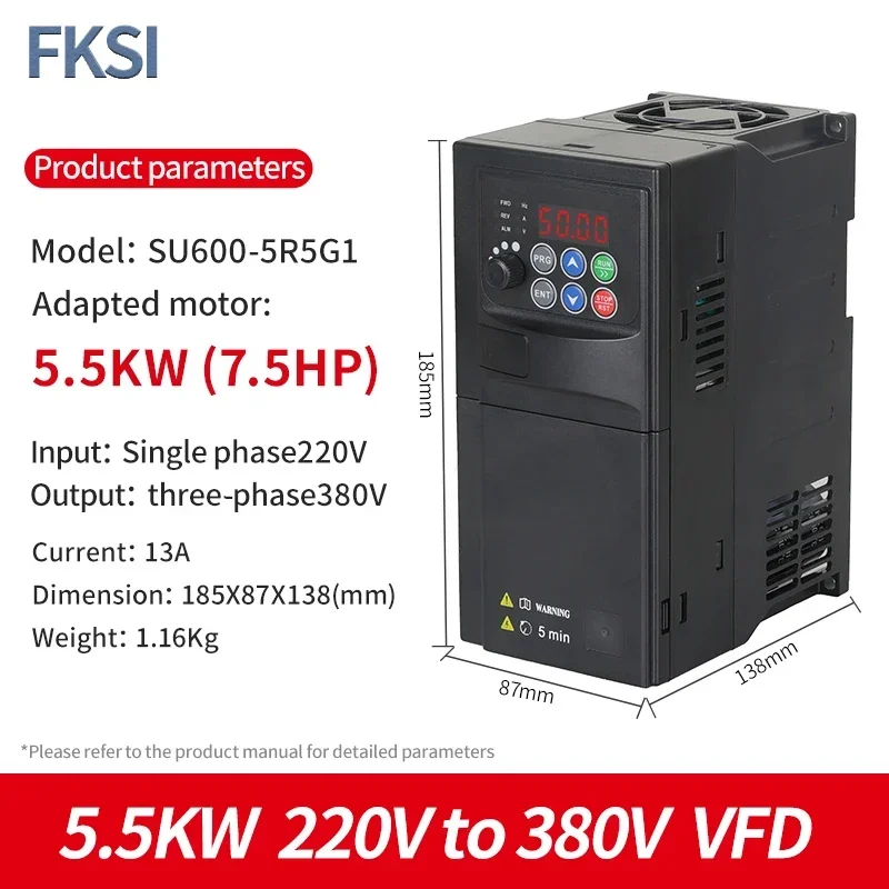 5.5KW 220V TO 380V