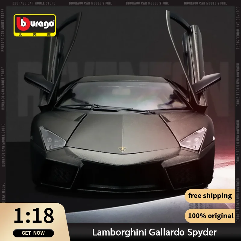 

1:18 Lamborghini Gallardo Spyder Bburago Sports Car Diecast Model Original Edition Alloy Vehicle Toy Collection Ornaments Gift