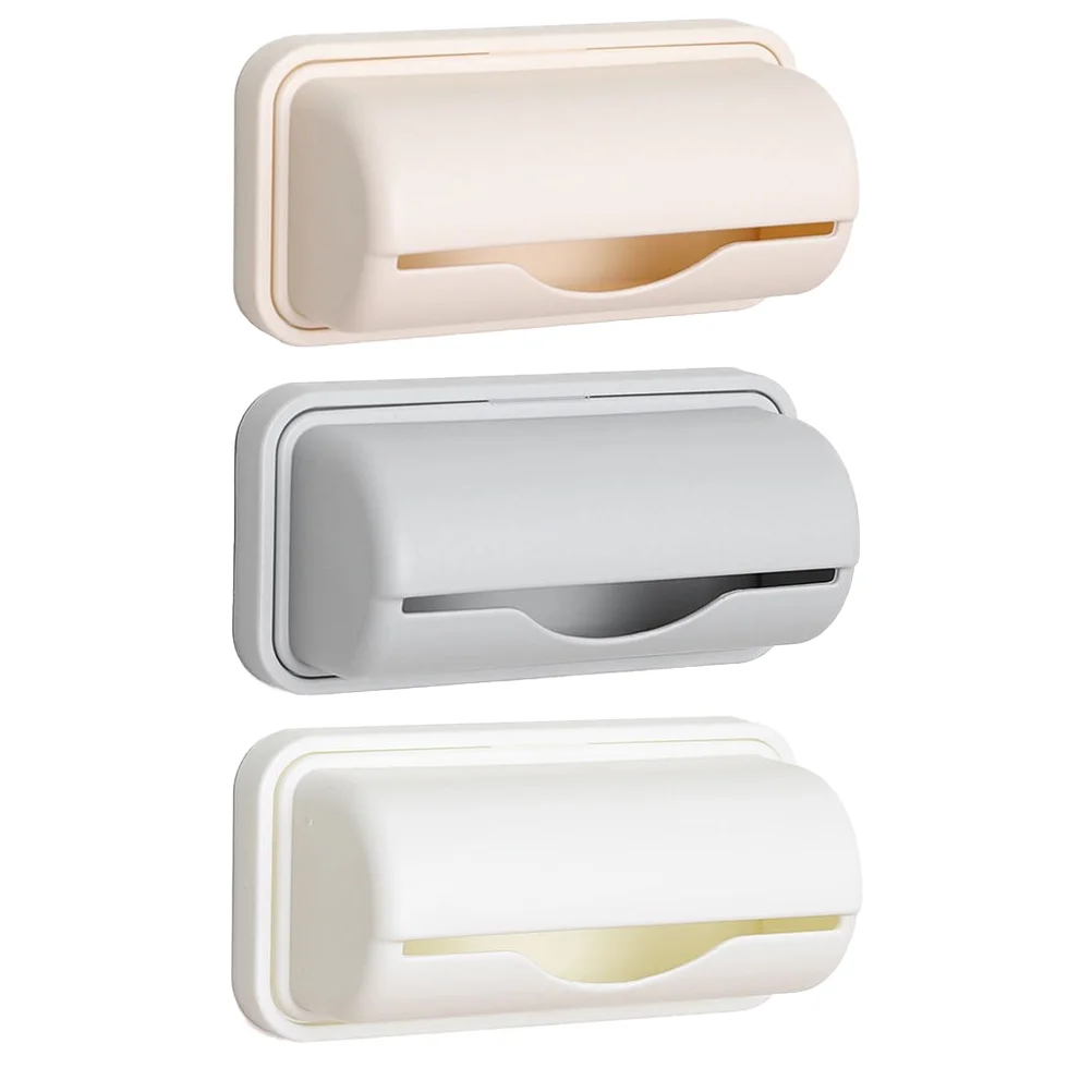 

3 Pcs Garbage Storage Box Wall Trash Boxes Mount Containers Bags Plastic Holder Pp Dispenser