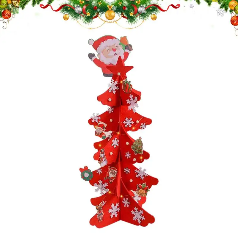 

Рождественская войлочная елка, Набор рождественских украшений, нетканый праздничный Декор «сделай сам», рождественские украшения, подарки для детей