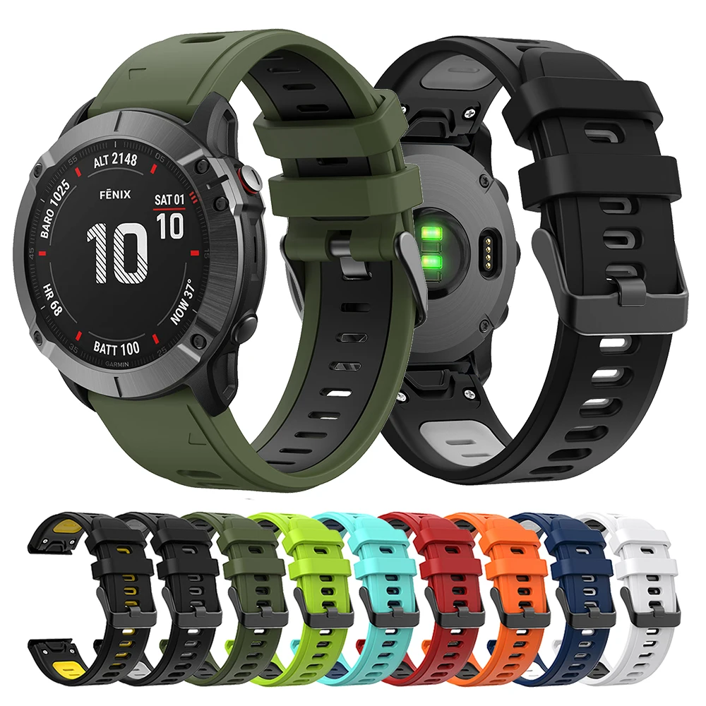 

Ремешок силиконовый для смарт-часов Garmin Fenix 7 6 Pro 5 Plus