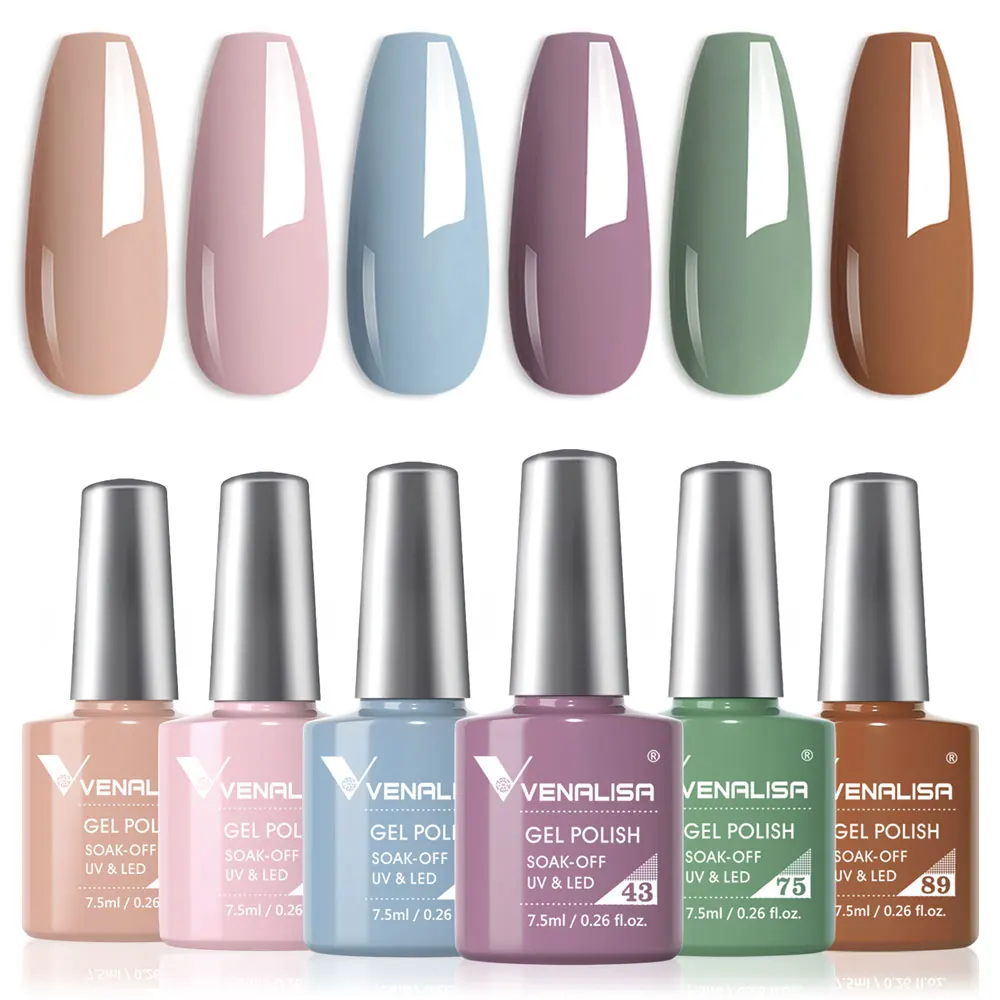 Venalisa HEMA-Free Autumn Collection Gel Nail Polish Kit - 6 Vibrant Fall Shades