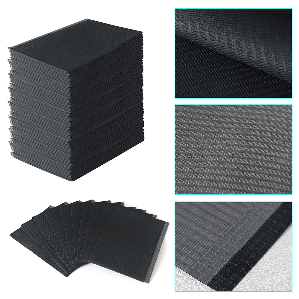 Disposable Tattoo Pads Disposable Tattoo Pads 100pcs Black Waterproof Tattoo Clean Pad Tattoo Bibs Table Covers Patient Dental Napkins Accessories