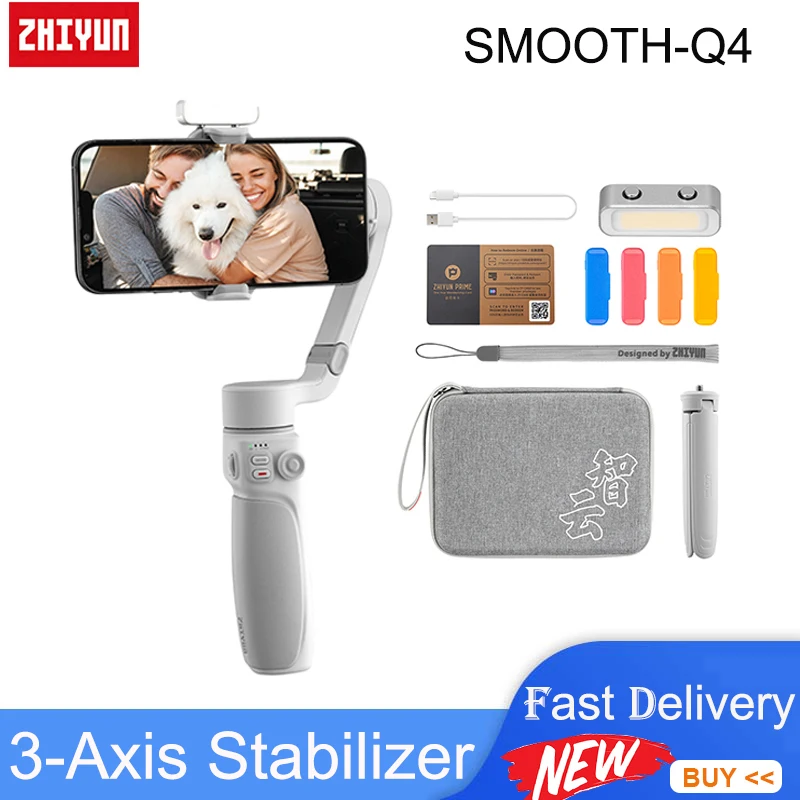 Zhiyun Smooth Q4 Gimbal Smartphone 3-Axis Phone Gimbals Stabilizzatore Per Iphone 13 Pro Max/Xiaomi/Huawei/Samsung Vs Dji Om 5