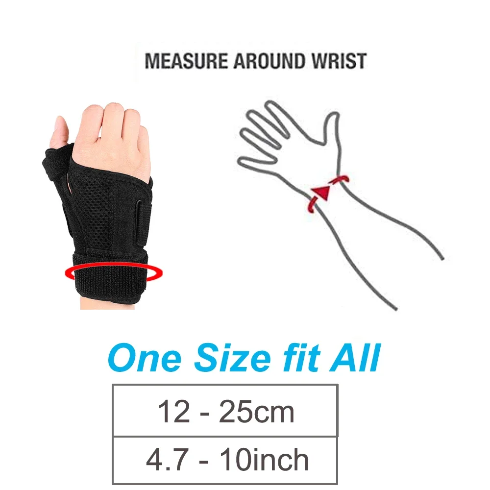 Adjustable Orthosis Thumb Brace Sport Wrist Support Wristband Left or Right Hand Holder Protective Strap Protect Finger 1Pcs
