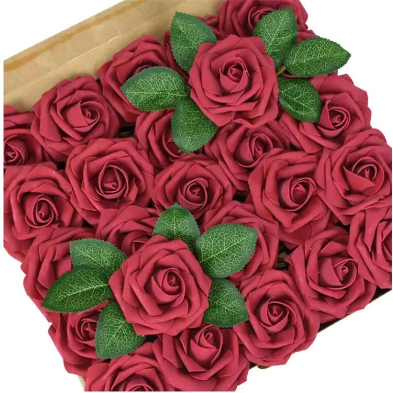 

100 Pack Artificial Rose Bouquet Faux Foam Flower Wedding Bridal Bouquet Event Centerpiece Birthday Baby Shower Decoration