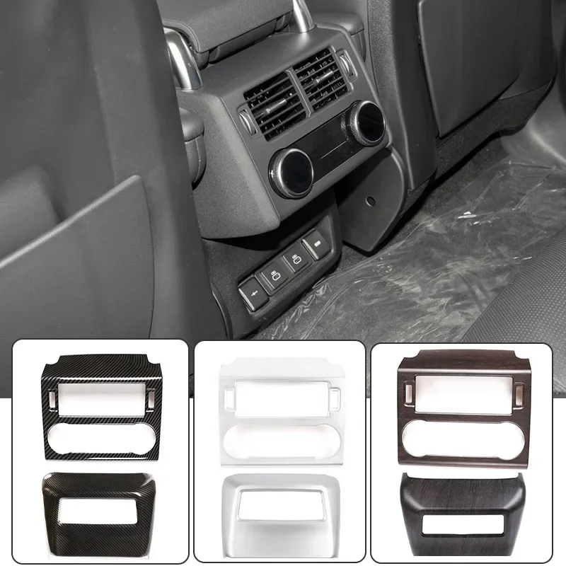 

Для Land Rover Discovery 5 2021-2022 ABS углеродное волокно/серебряные автомобильные аксессуары задняя выхлопная решетка декоративная рамка Автомобильные аксессуары