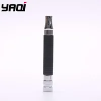 Yaqi Black and Chrome Color Brass Safety Razor Handle for Mens 1