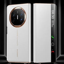 Premium Echt Leren Smart Wake & Sleep Telefoonhoes met Lychee Textuur en Camera Bescherming