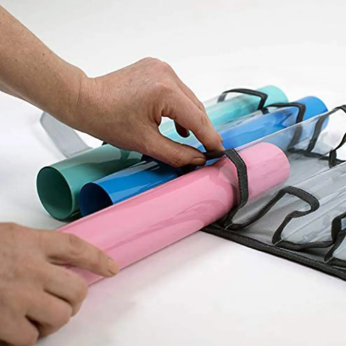 Vinyl Roll Holder Storage Rack Wall Mount Craft Room Organizer