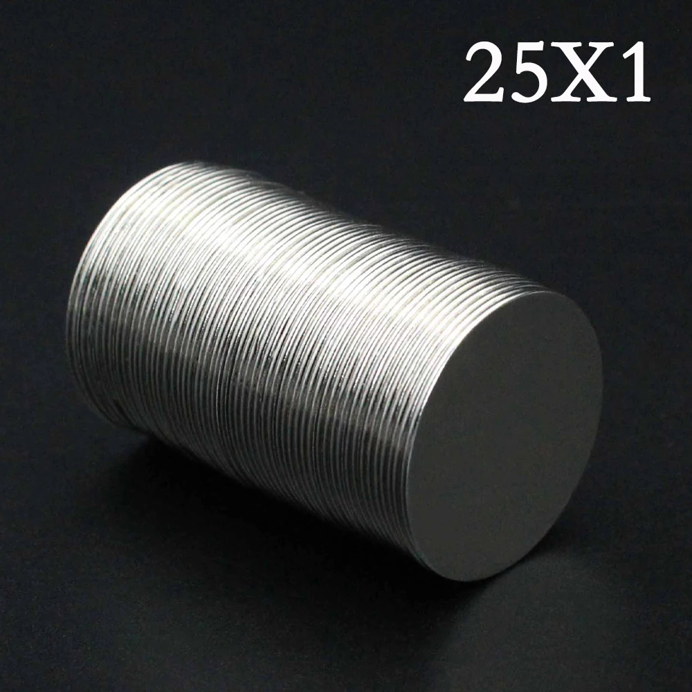 

2/3/5/8/12 Pcs 25x1 Neodymium Magnet 25mm x 1mm N35 NdFeB Round Super Powerful Strong Permanent Magnetic imanes Disc 25*1